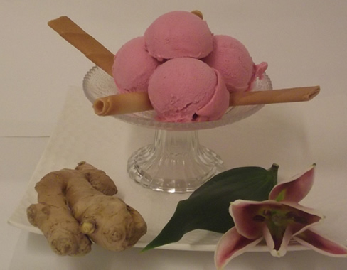 sorbet hibiscus gingembre